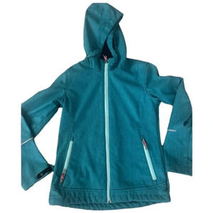 Girls Killtec jacket in great condition waterproof and wind resistant aquamarine